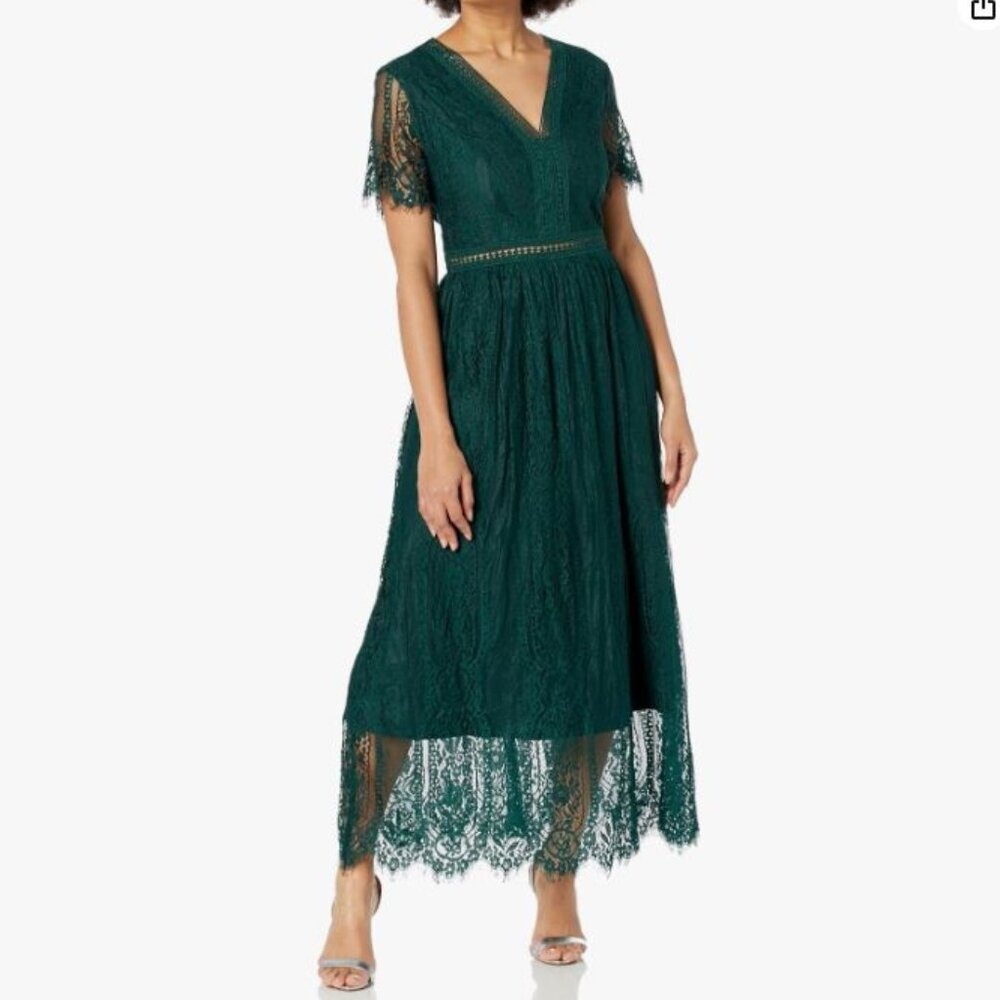 NWT PRETTYGARDEN Women's Floral Lace Maxi Dress